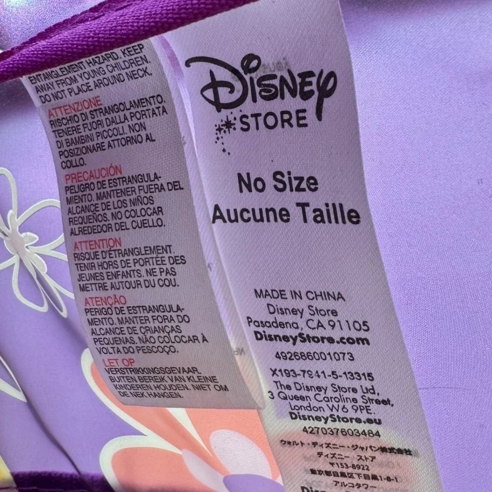 Vintage Disney Store Rapunzel Purple Glitter Swim Tote & Princess Reusable Bag